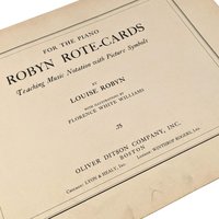 1935 Robyn Rote-Cards, Vintage Music Education Book, Louise Robyn, Teaching Musical Notation, Softcover, Collectible Music Book