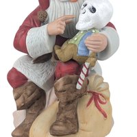 Spooky Santa Music Box, Skull Christmas Decoration, Upcycled Vintage Holiday Decor, Unique Gothic Gift