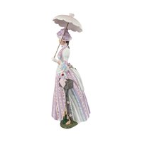 1988 Avon Mrs. Albee Award Figurine, Purple Dress, Parasol, Mailbox, Vintage Avon Collectible, Decorative Figurine, 11" Tall