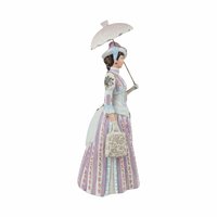1988 Avon Mrs. Albee Award Figurine, Purple Dress, Parasol, Mailbox, Vintage Avon Collectible, Decorative Figurine, 11" Tall