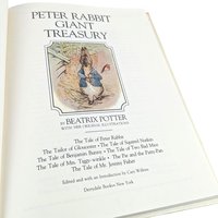 1980 Peter Rabbit Giant Treasury by Beatrix Potter, Vintage Children's Book with Original Illustrations, Hardcover, Gift for Nursery Decor