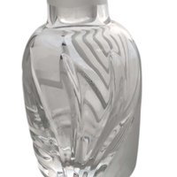 Vintage Lenox Windswept Clear Glass Perfume Bottle with Stopper, 5.25" Height, Elegant Vanity Decor, Gift for Her