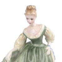 Vintage Royal Doulton Fair Lady Figurine, HN2193, Green Dress, Collectible Porcelain, Gift for Collector, Elegant Home Decor