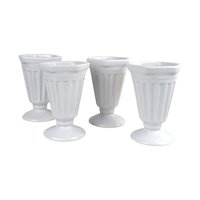 Vintage Smuckers Ceramic Ice Cream Cups, Set of 4, Sundae Dishes, Collectible Kitchenware, Smuckers Memorabilia, Ice Cream Party