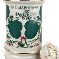 1986 Old Commonwealth "A Happy Green St. Patrick's Day" Decanter, Vintage Whiskey Decanter, Irish Decor, Collectible Decanter, Empty Bottle