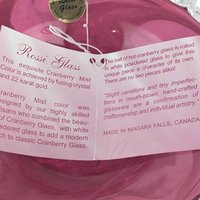Vintage Rossi Glass Cranberry Mist Candy Dish, 22k Gold Crystal Accent Bowl, Elegant Home Decor, Gift for Hostess, Collector