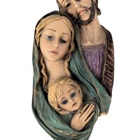 Vintage Roman Holy Family Wall Hanging, Religious Resin Art, Catholic Home Decor, Gift for Christian, Inspirational Wall Art