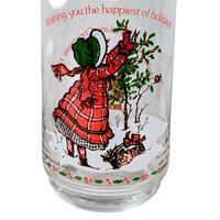 1982 Coca Cola Holly Hobbie Christmas Glasses, Vintage Set of 3, Holiday Drinkware, Collectible Coca Cola Glasses, Gift for Nostalgia Lovers