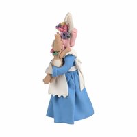 Vintage Handmade Clay Bunny with Dog Figurine, 5.75 Inch, Whimsical Animal Art, Collectible Figurine, Gift for Animal Lover