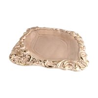 Vintage Pink Floraline Ceramic Ashtray - Florence Ceramics - Ornate Gold Trim - Mid-Century Modern Decor