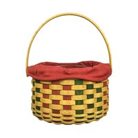 2003 Longaberger Christmas Caroling Basket, Festive Holiday Decor, Collectible Basket, Red and Green Basket, Gift for Collector