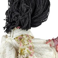 Vintage Handmade Paper Mache Doll, Unique Doll, Artist Doll, Folk Art Doll, Collectible Doll, 25 Inches