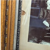 Antique Large Ornate Wood Picture Frame: Portrait