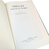 Shelley Poetical Works 1967 Hardcover Book, Oxford University Press Vintage Poetry, Romantic Literature Gift with Dust Jacket