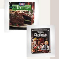Vintage Christmas Craft and Cookbook Pair - BHG Treasury Crafts & Foods, Kraft Best Ever Holiday Recipes - Retro Christmas Decor