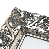 Vintage Vanity Mirror Tray : Ornate Metal Perfume Tray