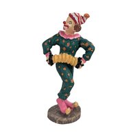 Vintage Pewter Clown Figurines Set, Metal Circus Clown Decor, Whimsical Clown Collection, Shelf Display