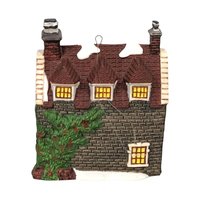 Vintage Department 56 House Ornaments, Santa's Workshop, Sir Falstaff Inn, Dedlock Arms, 1990s Christmas Decor
