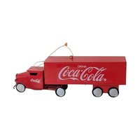 2001 Kurt Adler Coca-Cola Ornament Set, 4 Piece, Truck and Car Ornaments, Collectible Christmas Decor