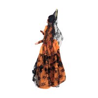 Vintage 1960s Spanish Flamenco Dancer Doll, Orange Dress, Black Lace, 11 Inches, Collectible Doll, Gift for Doll Collectors, Vintage Decor