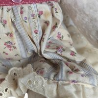 Handmade 1997 Signed Teddy Bear - 10 Inch Girl Bear in Dress - Collectible Teddy Bear - Vintage Teddy Bear Gift