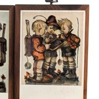 Vintage 1981 ARS Hummel Prints on Wood, Wall Hangings, 6.5x4.75", Goebel, Gift for Hummel Collector, Nursery Decor