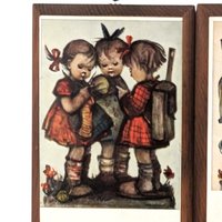 Vintage 1981 ARS Hummel Prints on Wood, Wall Hangings, 6.5x4.75", Goebel, Gift for Hummel Collector, Nursery Decor