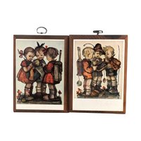Vintage 1981 ARS Hummel Prints on Wood, Wall Hangings, 6.5x4.75", Goebel, Gift for Hummel Collector, Nursery Decor