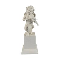 Vintage White Cherub Figurines, Musical Cherub Statues, Resin Cherub Decor, Angel Decor, Home Decor, Gift for Angel Lovers