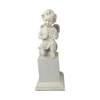 Vintage White Cherub Figurines, Musical Cherub Statues, Resin Cherub Decor, Angel Decor, Home Decor, Gift for Angel Lovers