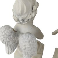 Vintage White Cherub Figurines, Musical Cherub Statues, Resin Cherub Decor, Angel Decor, Home Decor, Gift for Angel Lovers