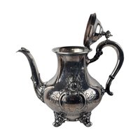 Vintage Reed & Barton Silver Plated Teapot, Hand Chased Regent Pattern, Elegant Tea Service, Collectible Silverware, Gift for Hostess