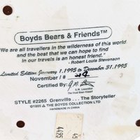 Vintage Boyds Bears Figurines, Grenville Storyteller, Bailey Plush with Dottie, Walker Bear-Foot Friends, Collectible Boyds Bears