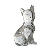 Vintage Glass Animal Figurines - Cat & Elephant Set - Clear Glass Decor, Collectible Glass, Animal Lover Gift