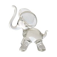Vintage Glass Animal Figurines - Cat & Elephant Set - Clear Glass Decor, Collectible Glass, Animal Lover Gift