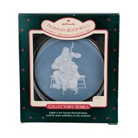 Vintage Hallmark Norman Rockwell Cameo Ornaments - 7 Piece Lot with Boxes - Collectible Christmas Decor