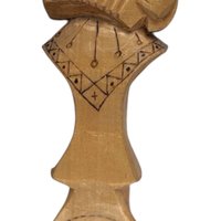 1999 Koctpoma Hand Carved Wooden Spoon, Russian Folk Art, Musician Spoon, Accordion Player, Collectible Spoon, Kitchen Decor