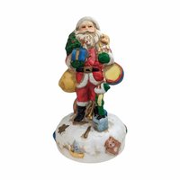 Vintage Christmas Decor Lot, Fitz and Floyd Nutcracker Platter, Musical Santa, Snowman Salt & Pepper