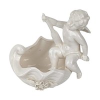 Vintage Lenwile Ardalt Porcelain Cherub Trinket Dish | Angel Planter | Small Ring Dish | Vanity Decor | Gift for Collector