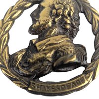 Vintage Shakespeare Brass Medallion, Literary Wall Hanging, Bard of Avon Decor, Gift for English Majors