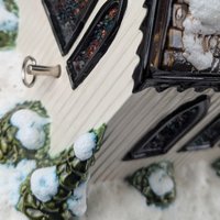 Vintage Byron Mold Lighted Musical Church, Ceramic Christmas Village Decoration, Holiday Decor, Gift for Collector