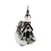 Vintage Byron Mold Lighted Musical Church, Ceramic Christmas Village Decoration, Holiday Decor, Gift for Collector