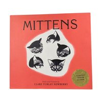 Vintage 1998 Mittens Book by Clare Turley Newberry, Caldecott Honor, Hardcover Children's Book, Cat Lover Gift