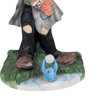 Vintage Flambro Emmett Kelly Jr. Hobo Clown Golf Figurine, Swinging Golf Club, Collectible Clown, Gift for Golfer, 5 Inches, Circus Theme