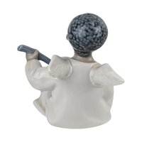 Vintage Lladro Black Legacy Angel Playing Lute Figurine, Cherub Music Angel, Collectible Lladro, Angel Decor, Gift for Music Lover