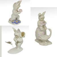 Vintage Dept 56 Snowbunnies Figurines Lot, 1995-1998, Springtime, Easter, Gift for Collector
