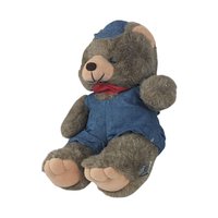 Vintage Teddy Bear Pair, America Wego Denim Bear, 1985 Dakin Del Monte Bear, Collectible Plush Toys, Gift for Kids