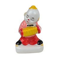 Vintage Ceramic Clown Band Figurines, Set of 3, Musical Clowns, Collectible Clown Decor, Made in China