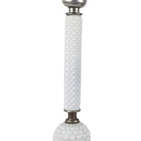 Vintage Pair of Milk Glass Lamps | Mid-Century Modern Lamps | Hobnail Milk Glass | Bedroom Lamps | Nightstand Lamps
