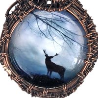 Copper Wire Wrapped Moose Pendant | Handmade Artisan Jewelry | Nature-Inspired Necklace | Unique Gift for Wildlife Lovers